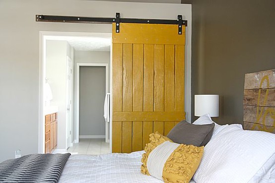 yellow barn door