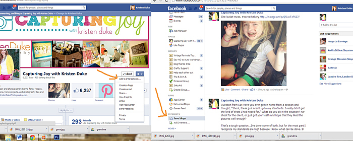 facebook list